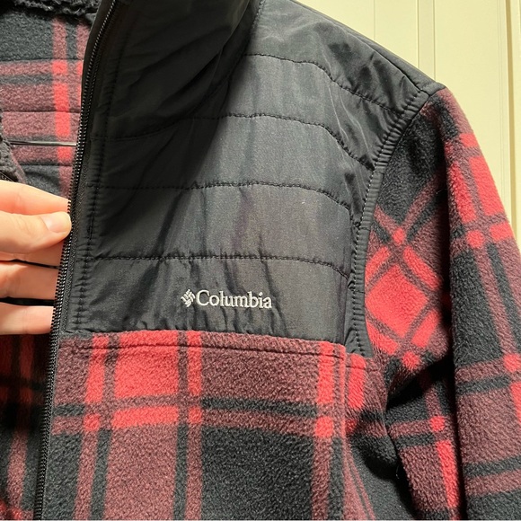 Columbia Sz L Buffalo Plaid Fleece Jacket - Picture 6 of 9